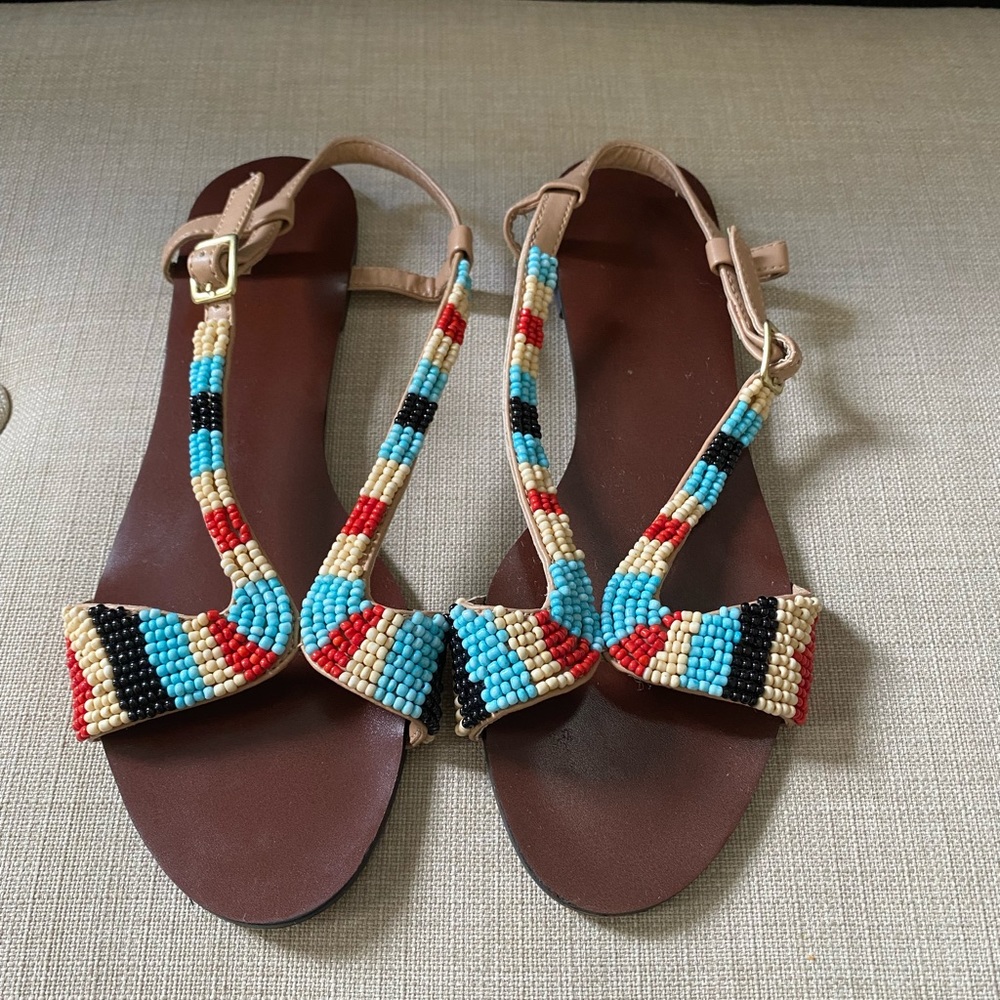 Banana Republic beaded sandals.